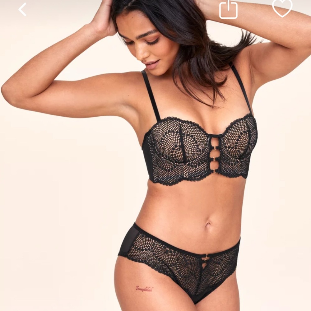Adore Me Marguerite Black Push Up bra 34D